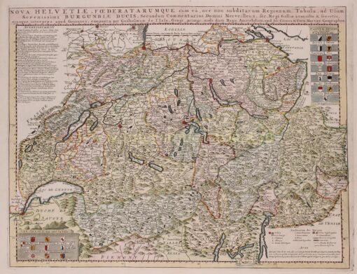 18e-eeuwse kaart van de Zwitserse Confederatie