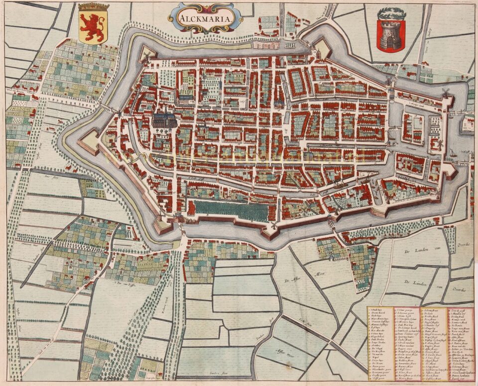 17e-eeuwse kaart van Alkmaar