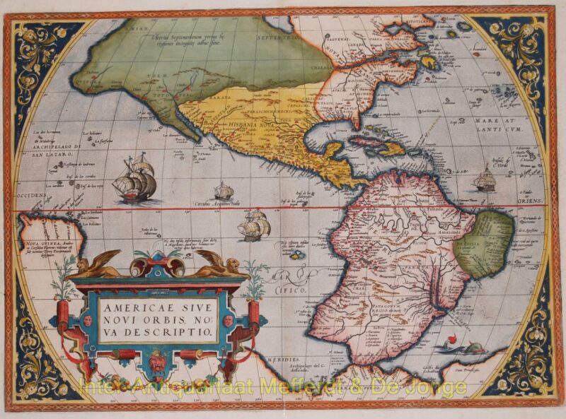 Westelijk Halfrond – Abraham Ortelius, 1570