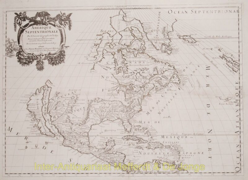 North America antique map – Sanson