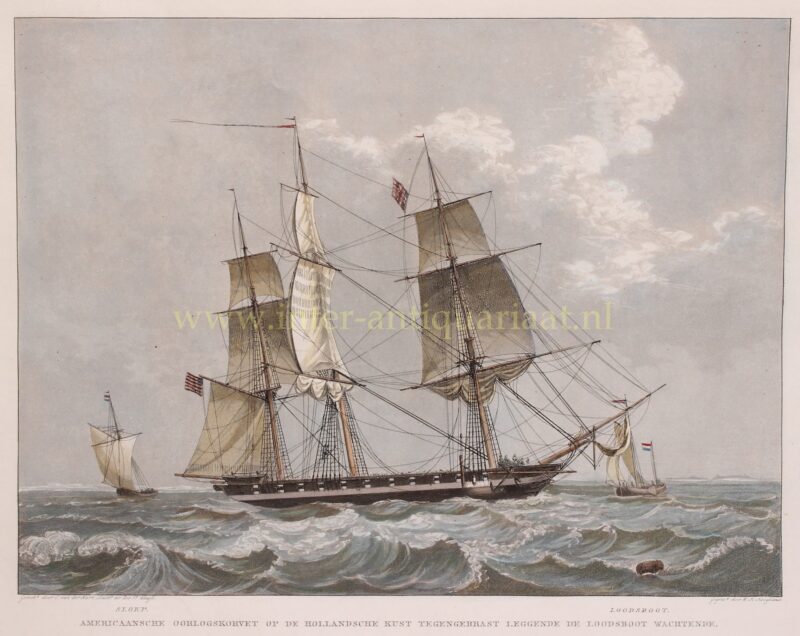 Amerikaans oorlogsschip – Willem Hendrik Hoogkamer naar Christoffel van der Hart, ca. 1830