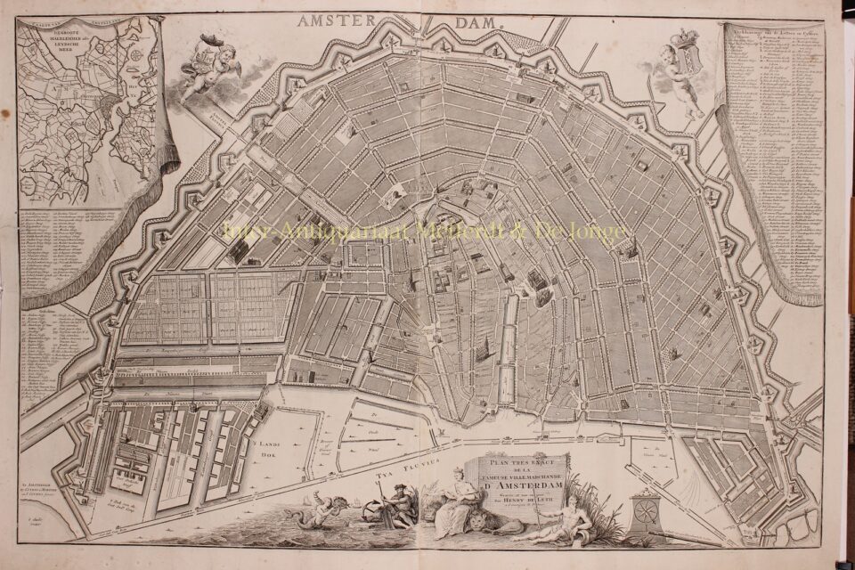 18e-eeuwse plattegrond van Amsterdam