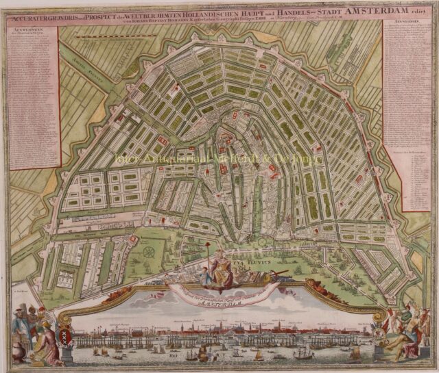 antieke kaart Amsterdam