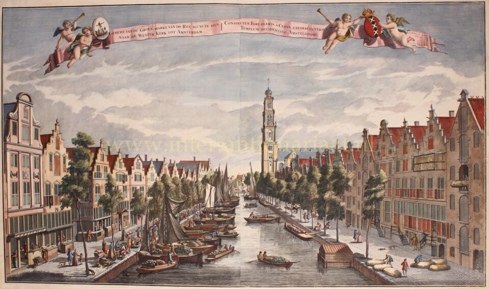 18e-eeuws gezicht op de Prinsengracht te Amsterdam