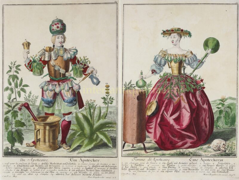 18th century apothecary's couple