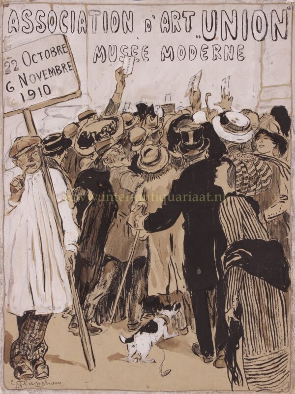 Tentoonstellingsaffiche van de “Association d’Art Union” – Gustave Flasschoen, 1910