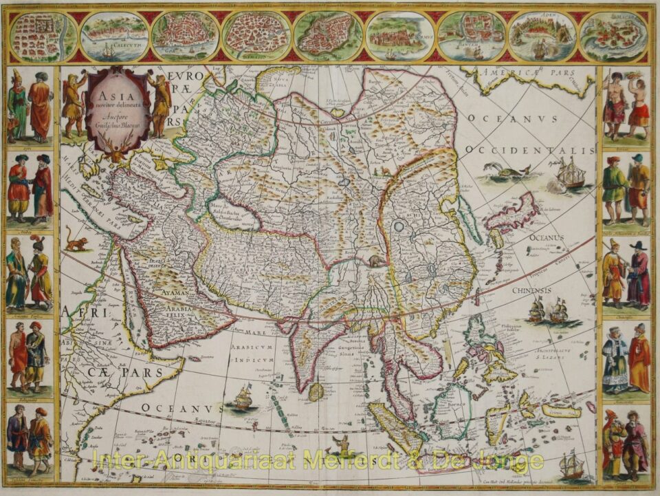 Asia Antique Map Willem Blaeu 1640   AziBlaeu1640 960x721 