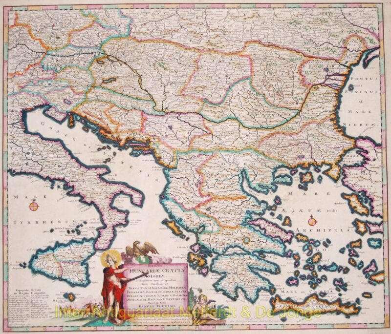 Balkan antique map – Danckerts, 1684