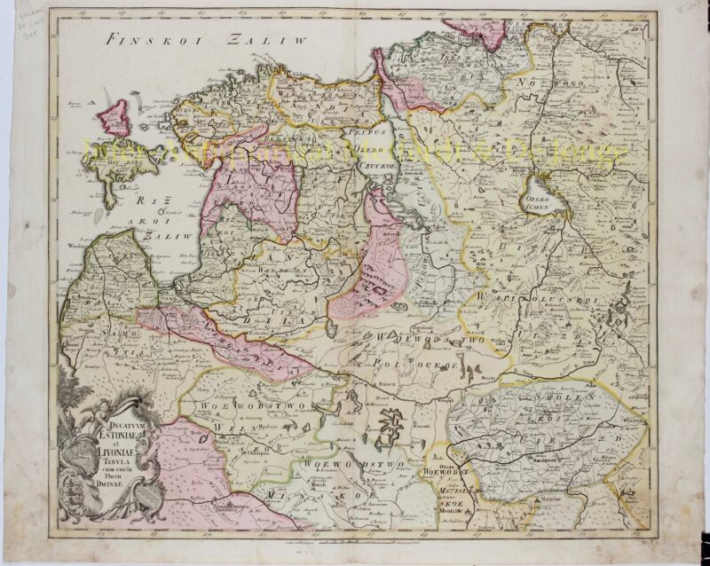 Baltische staten, Estland, Litouwen – Joseph-Nicolas De l’Isle, 1745
