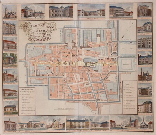 19e-eeuw Den Haag oude kaart