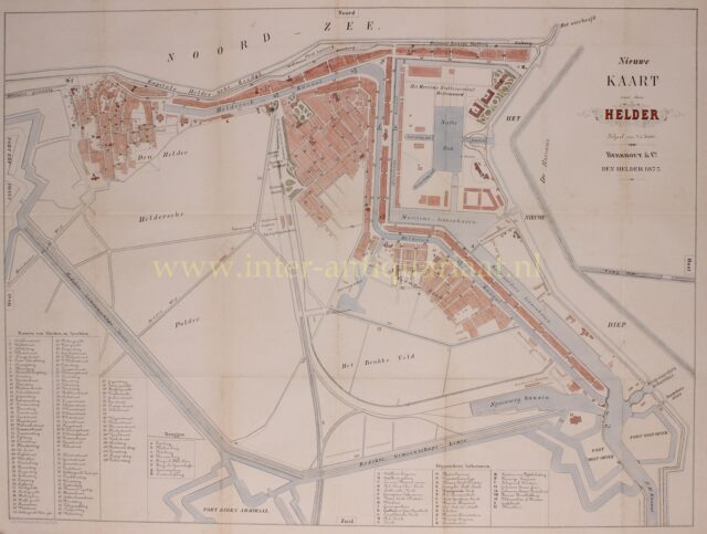 19e-eeuwse kaart van Den Helder