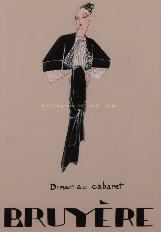 Mode ontwerp, “Diner au cabaret” – Marie-Louise Bruyère, jaren 1930
