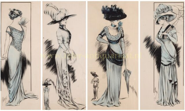 original Belle Epoque fashion designs 1910