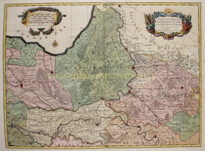 17e-eeuwse kaart van Gelderland, Veluwe en graafschap Zutphen