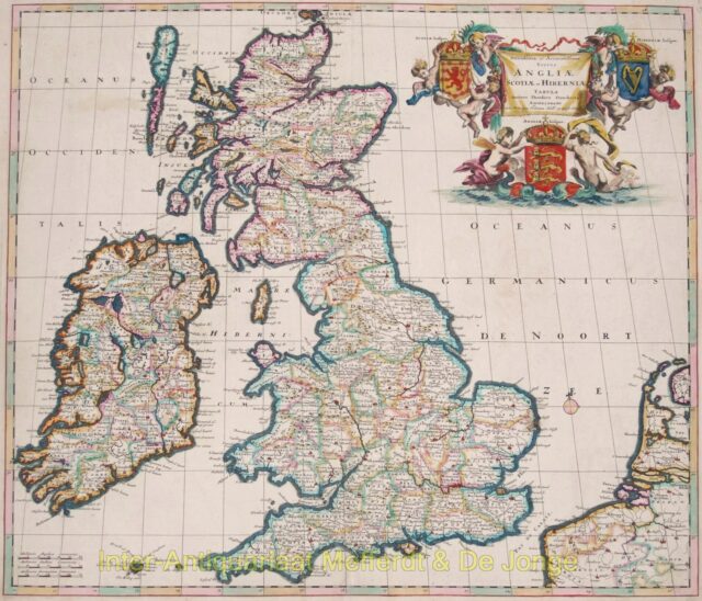 Brtitish Isles antique map - Danckerts