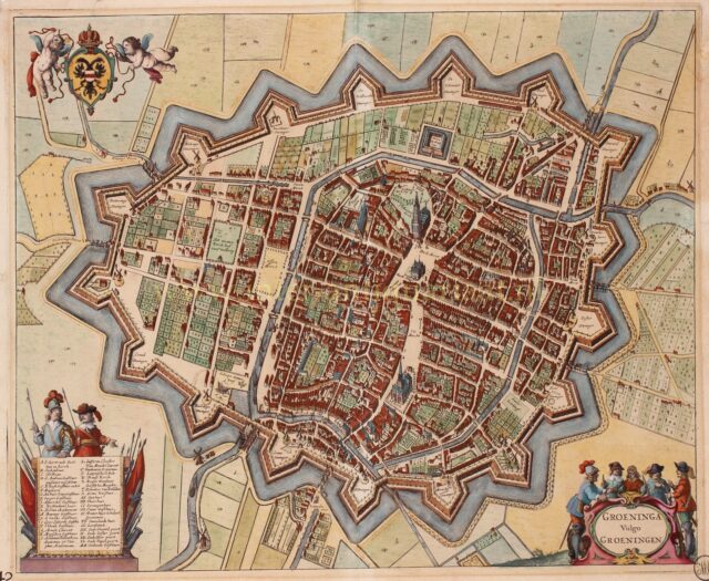 17e-eeuwse kaart van de stad Groningen
