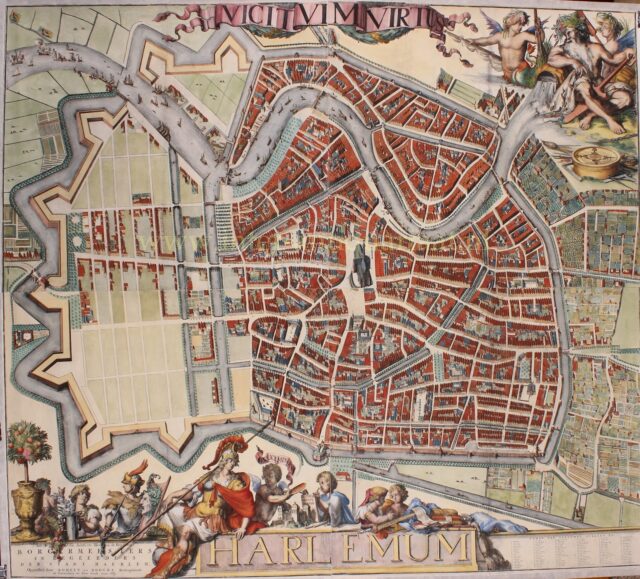17e-eeuwse wandkaart van Haarlem