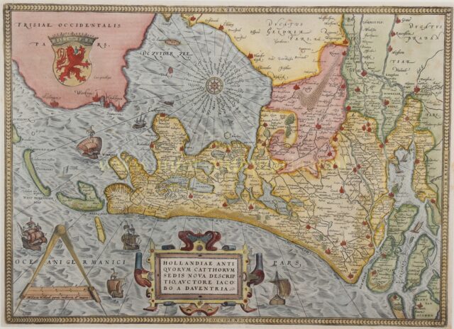 16e-eeuwse kaart van het Graafschap Holland