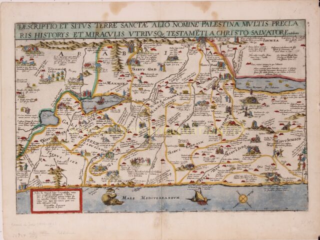 16e-eeuwse kaart van het Beloofde Land