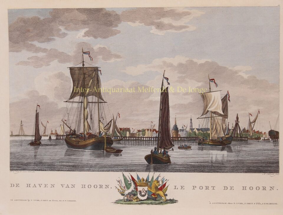 de haven van Hoorn eind 18e-eeuw