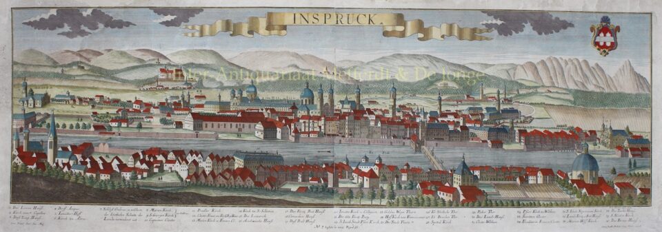 18e-eeuws gezicht op Innsbruck