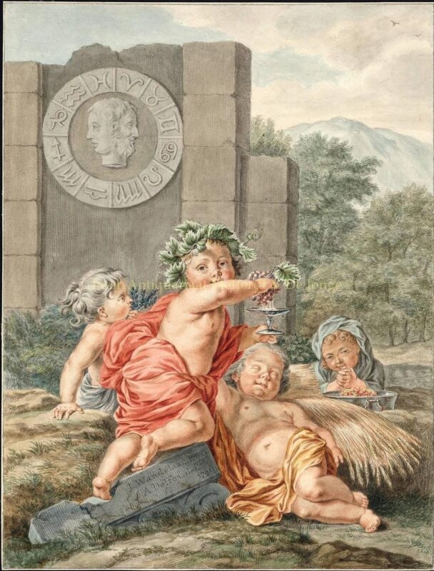Vier Jaargetijden – Abraham Delfos naar Jan Wandelaar, 1791