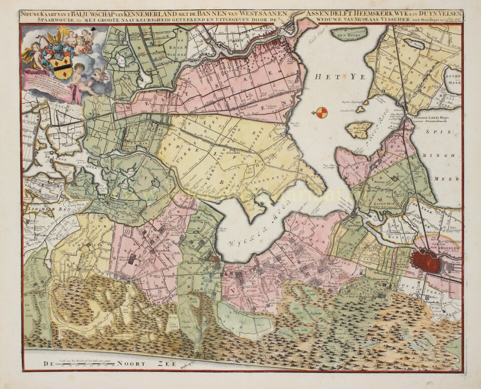 historische kaart van het Kennemerland
