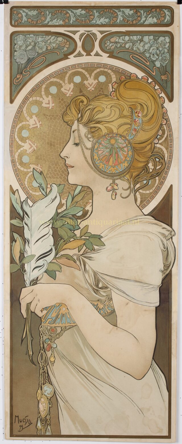 original Alphonse Mucha poster printed by Champenois in 1899