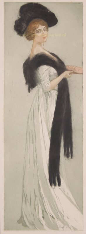 Dame met een waaier – Richard Ranft, ca.1913