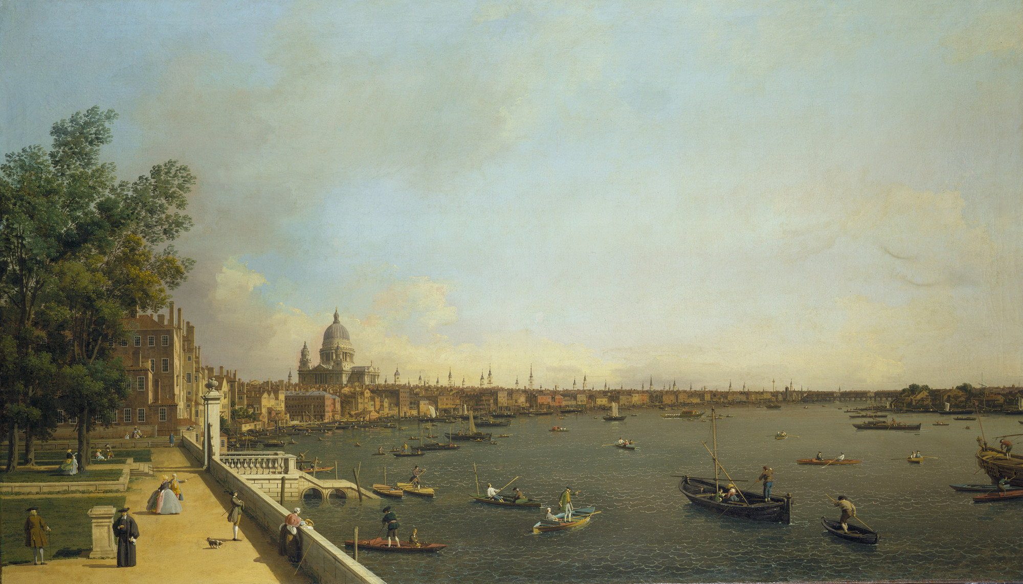 Londen, View from Somerset House - Canaletto, 1750-51