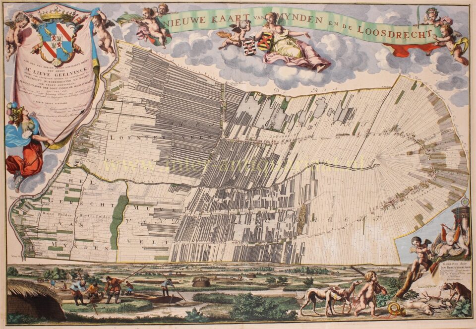 18e-eeuwse kaart van Loosdrecht