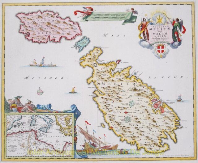 Malta and Gozo map - Visscher