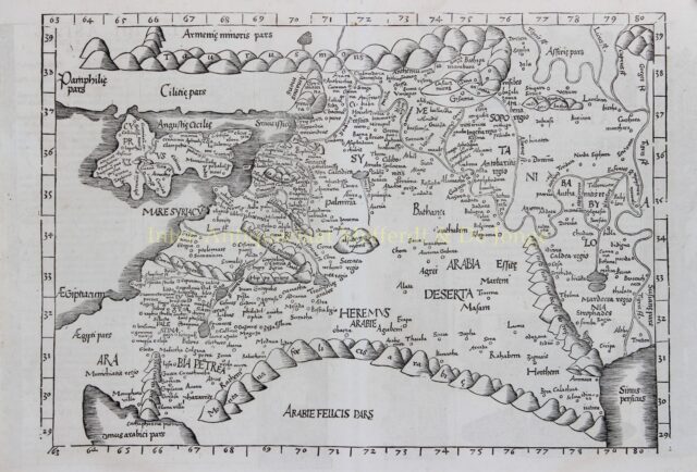 Middle East - Laurent Fries/Johannes Grüninger after Claudius Ptolomeus