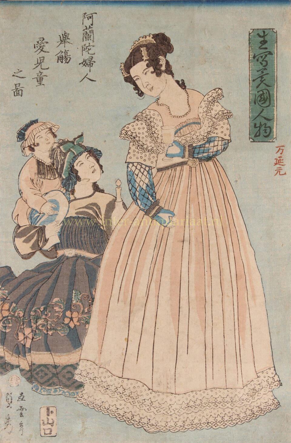 Nederlandse vrouw in Dejima ca. 1860