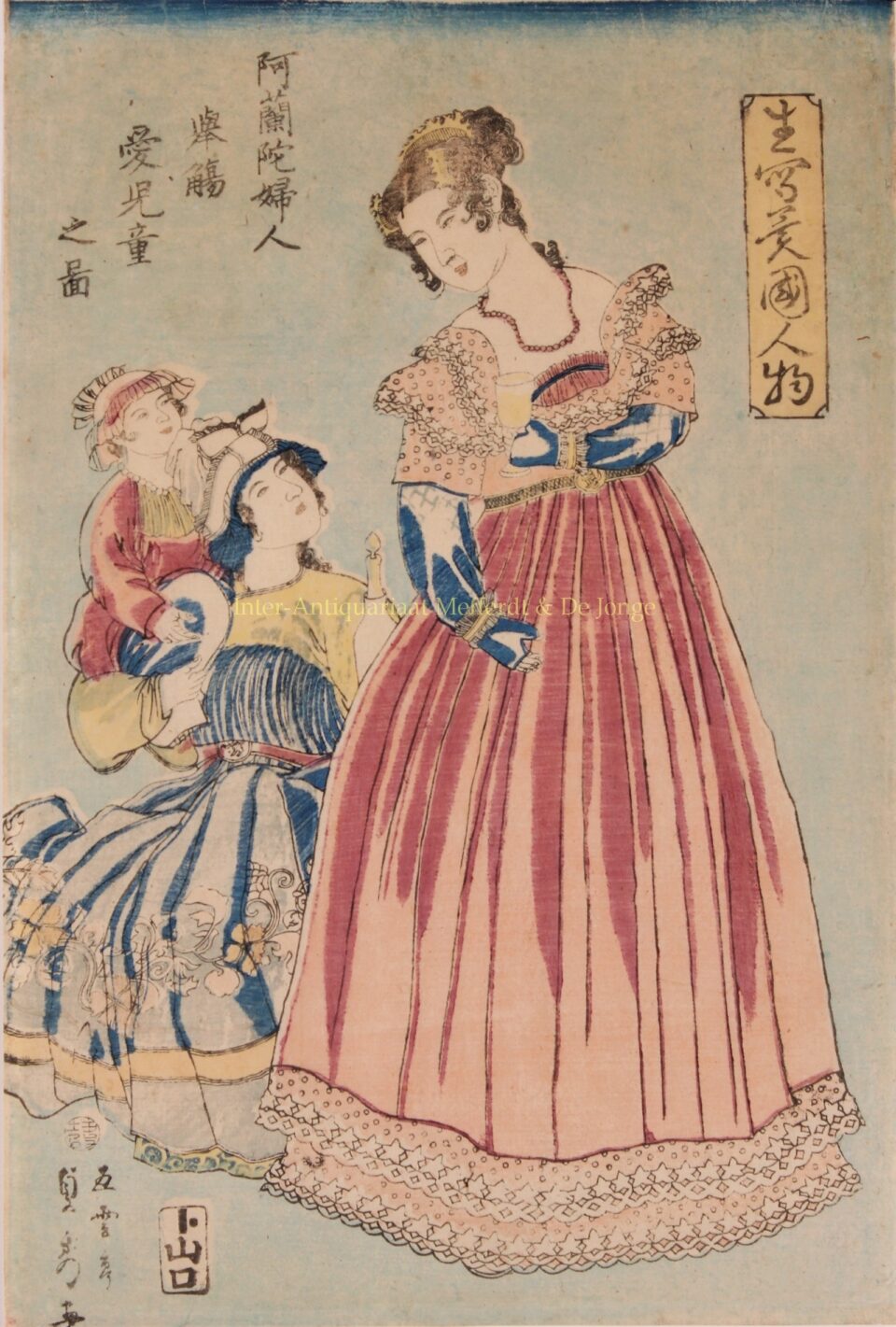 Japanse houtsende van Nederlanders in Japan rond 1860