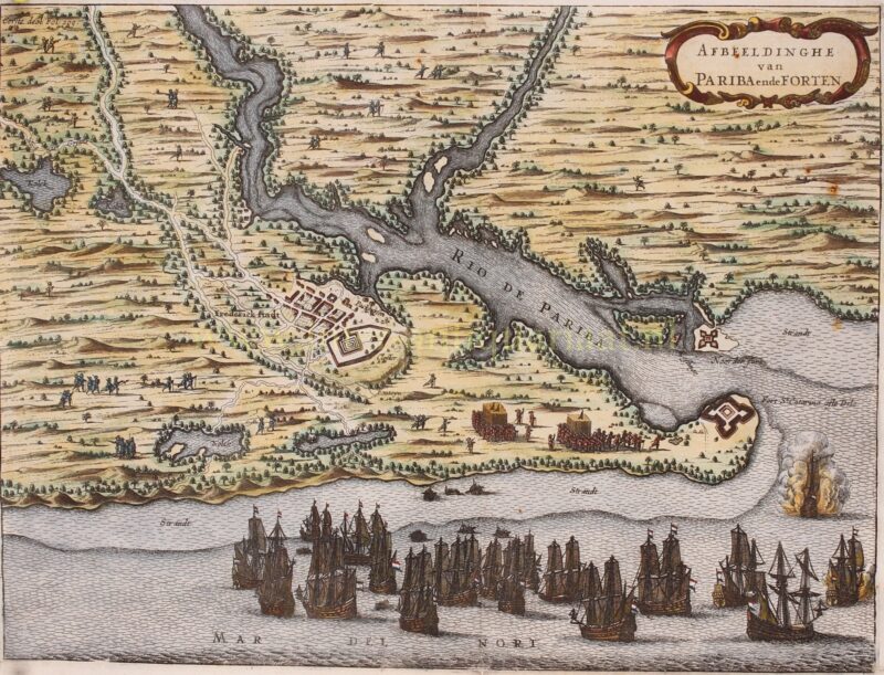 Paraíba, Nederlands-Brazilië – Johannes Janssonius, 1651