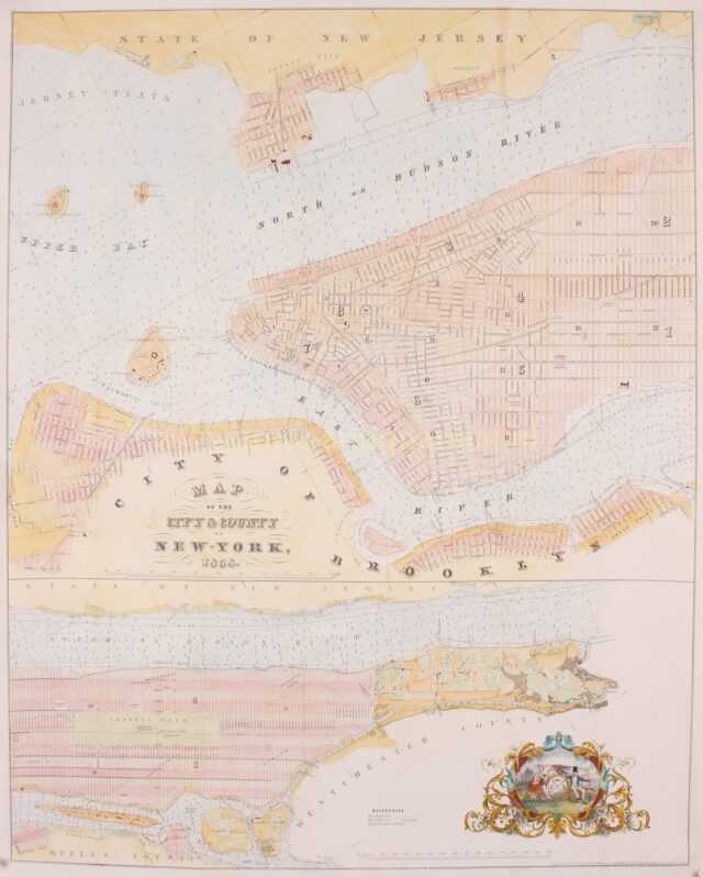 19th century map of New York City