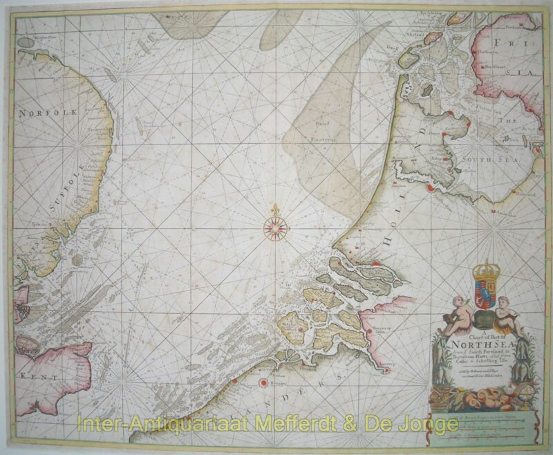 North Sea antique chart – Mount and Page