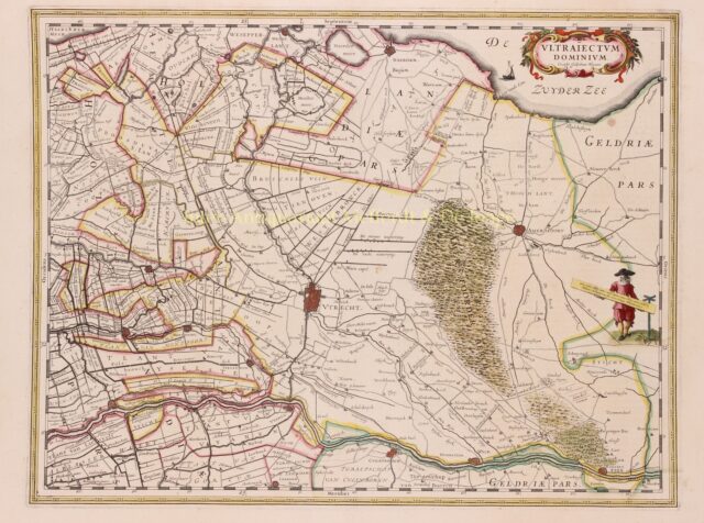 oude kaart van provincie Utrecht en Het Gooi