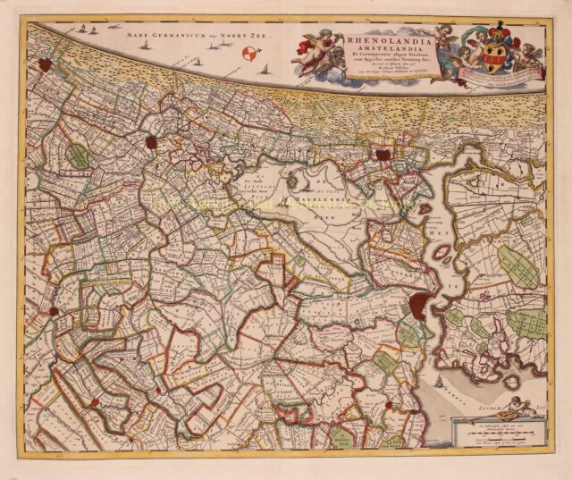 oude kaart van Rijnland Amstelland