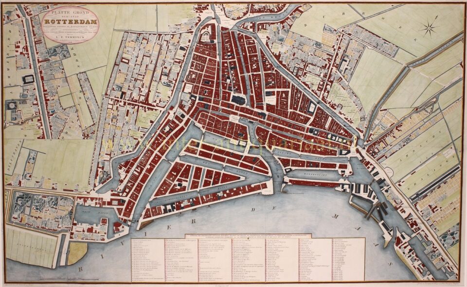 Plattegrond van Rotterdam 1839