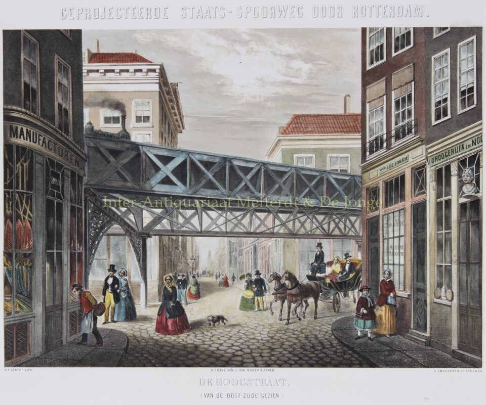Eerste treinen door Rotterdam - 1869