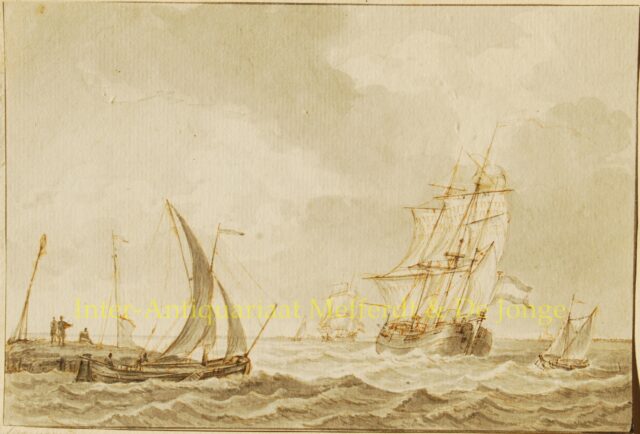 Gerrit Groenewegen - schepen bij een riviermonding