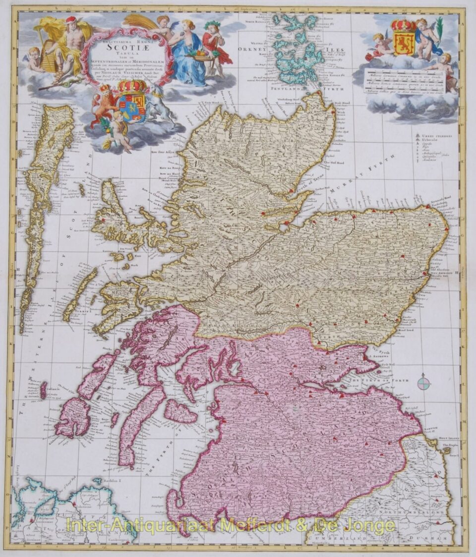 Scotland antique map - Schenk/Visscher