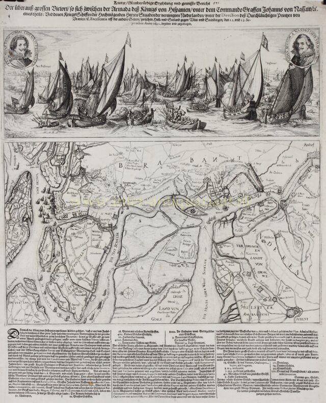 nieuwsprent uit 1631 over de Slag op het Slaak