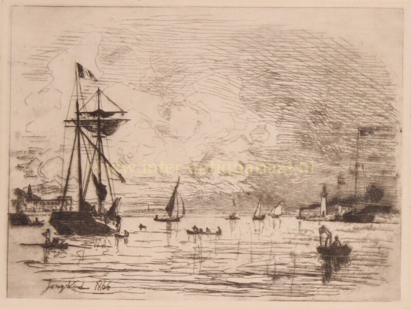 Honfleur, Sortie du Port – Johan Barthold Jongkind, 1864