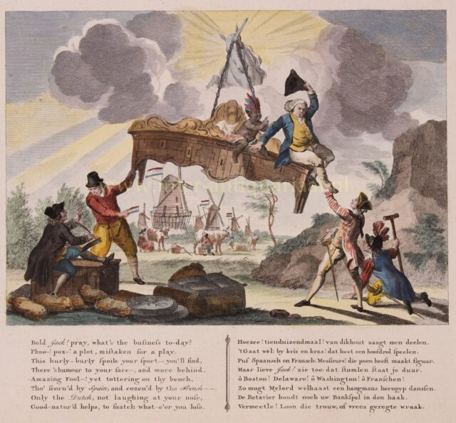 spotprent op de Engelsen ca. 1780