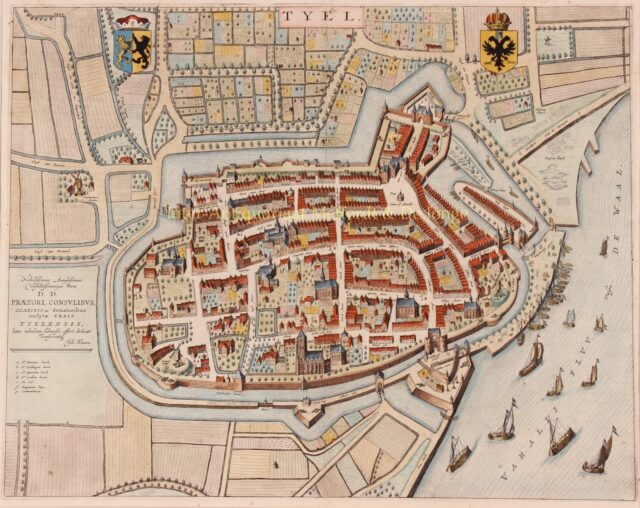 17e-eeuwse kaart van Tiel
