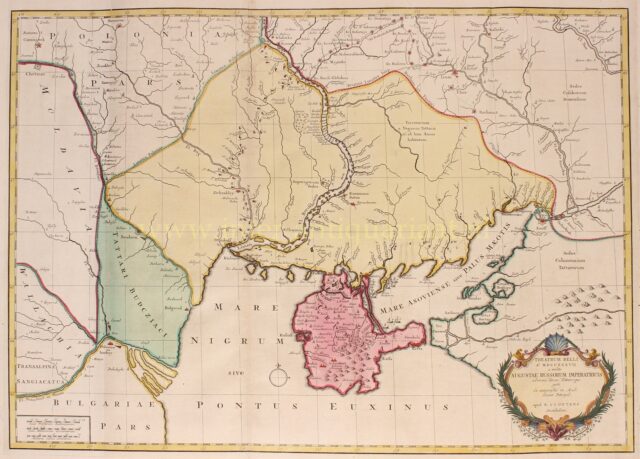 18de eeuwse kaart van Oekraine en de Krim
