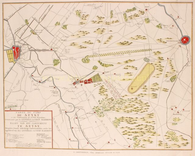 Kaart van de het kamp van de Franse troepen bij Zeist in 1805